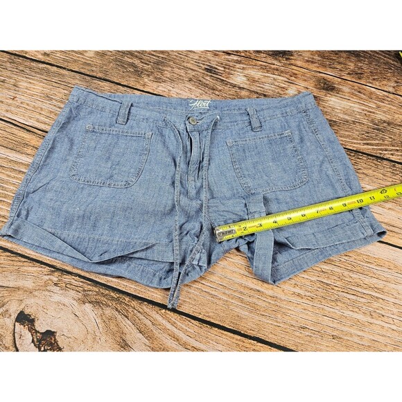 Old Navy FLIRT Women 14 100% Cotton Shorts Lightweight Blue Pockets Drawstrings - Picture 6 of 7